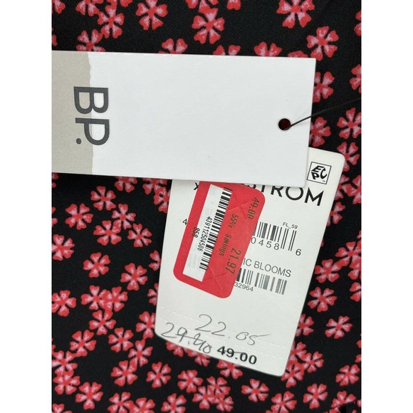 BP Black Graphic Blooms Long Sleeve Dress Size 2XSmall - Picture 11 of 11